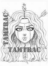 Coloring Page  Sagittarius Zodiac Girl 12 Signs A4 Printable Adult sketch template
