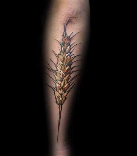 50 Wheat Tattoo Designs For Men - Cool Crop Ink Ideas