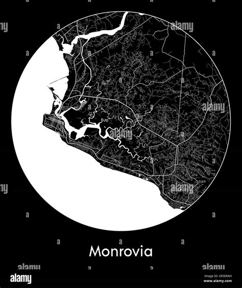 City Map Monrovia Liberia Africa vector illustration Stock Vector Image & Art - Alamy