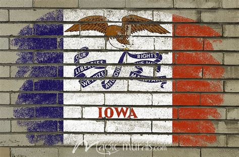 Textured Iowa Flag Wallpaper Wall Mural by Magic Murals