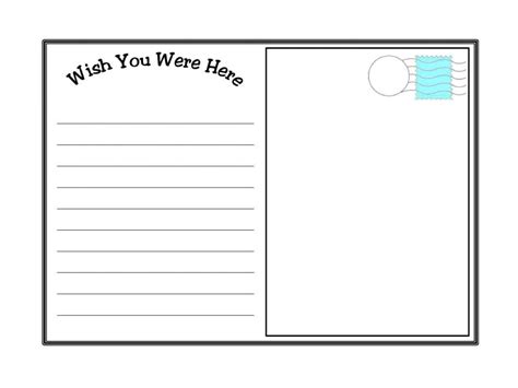 Postcard Template Ks2 - Free Blank Printable Postcards - Free Printable