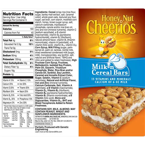 Nutrition Facts For Honey Nut Cheerios Cereal | Blog Dandk