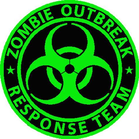 Zombie outbreak response team digital embroidery round design | Etsy