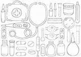 Medicine Coloring Page sketch template