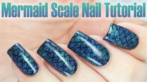 Mermaid Scales Nail Tutorial (With Stamping) | Nail tutorials, Nail ...