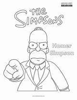 Homer Simpson Coloring Pages sketch template