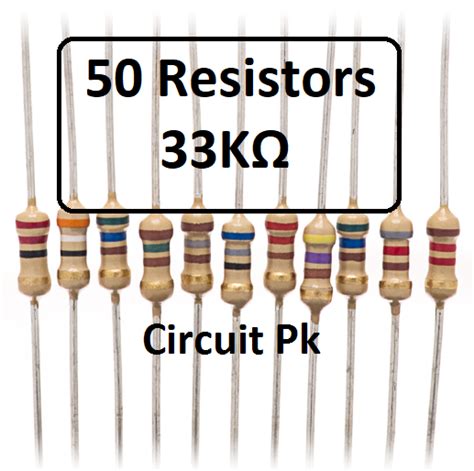 Pack of 33k Resistor - 33K Ohm Resistor 33kohm - 1/4W