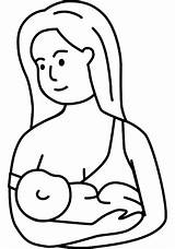 Para Materna Lactancia Colorear Dibujos Con Pintar Mama Bebe Dibujo  sketch template