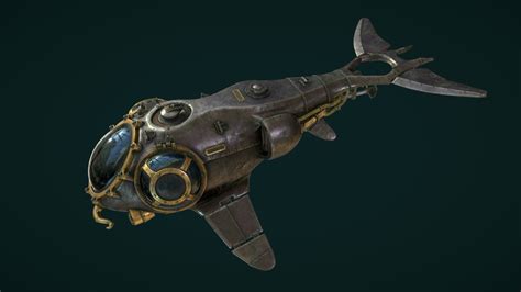 steampunk submarine - 3D model by LowSeb [7986856] - Sketchfab