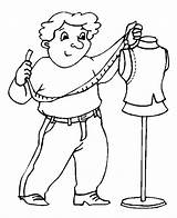 Tailor Coloring Pages  Free Printable For Kids sketch template
