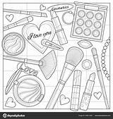 Cosmetics Coloring Pages sketch template