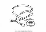 Doctor Stethoscope Coloring Page sketch template