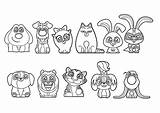 The Secret Life Of Pets Cute Characters Coloring Page  Free Printable sketch template