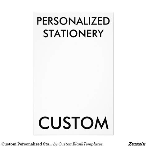 Custom Personalized Stationery Blank Template | Custom personalized gifts, Personalized ...