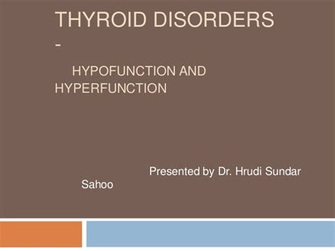 Thyroid disorders