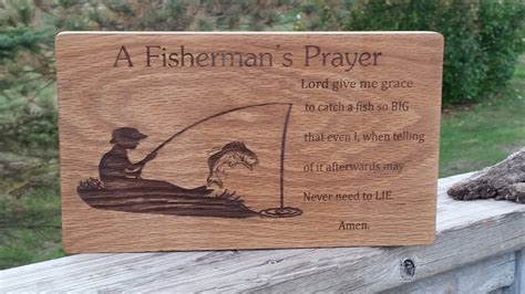 Fisherman Prayer Engraved Plaque Christmas Gift Son Nephew