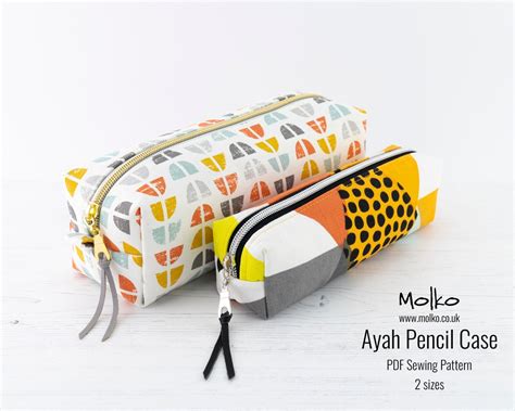 Ayah Boxy Pencil Case PDF Sewing Pattern / Boxy Bag / Sewing Tutorial / Zipper Pouch / 2 Sizes ...