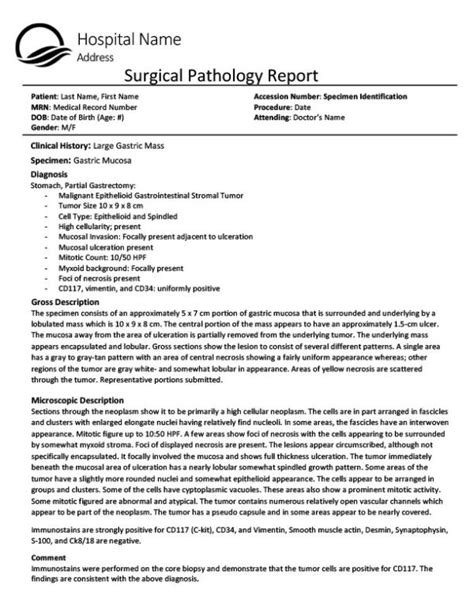 GIST Pathology Report: The Key to Understanding Your GIST - The Life ...