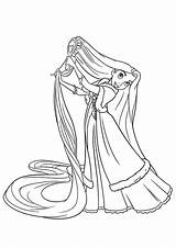 PRINCESS COLORING PAGES PAGE FROM TANGLED  RAPUNZEL sketch template