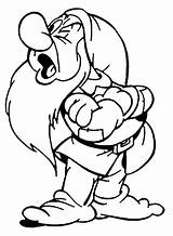 Grumpy Coloring Pages Dwarf Dwarfs Seven Snow Disney Blancanieves  sketch template