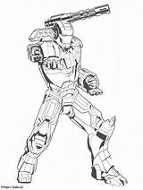 War Machine Free Printable coloring Page sketch template
