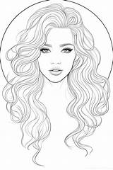 Hair Coloring Pages sketch template