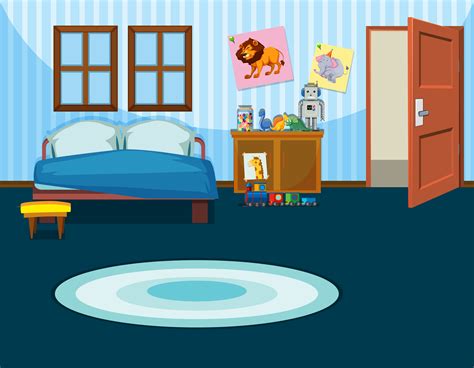 A kid bedroom template 301597 Vector Art at Vecteezy