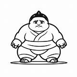 Fun With Sumo Wrestler Coloring  Page sketch template