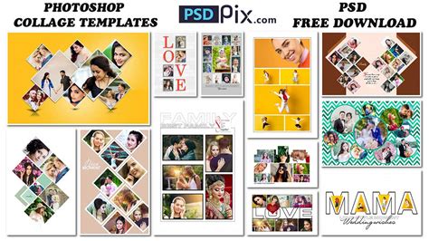 Photo Collage Templates PSD Free Download - PsdPix.Com - PSDPIX.COM