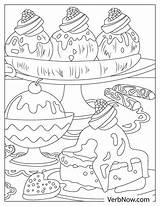Free DESSERTS Coloring Pages & Book For Download Printable PDF  VerbNow sketch template