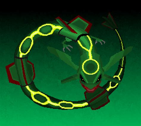 Made this Rayquaza based on the Emerald title screen : Pokemonart