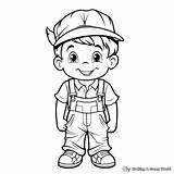 Overalls Coloring Pages  Free & Printable sketch template
