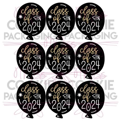 2024 Graduation Balloon - Cover Up Sticker and/or EDIBLE PRINTER IMAGE - DIGITAL FILE ONLY ...