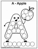 Dot Markers Coloring Sheets sketch template