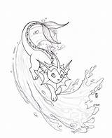 Vaporeon pokemon coloring Pages sketch template