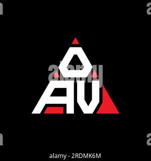 OAV triangle letter logo design with triangle shape. OAV triangle logo design monogram. OAV ...