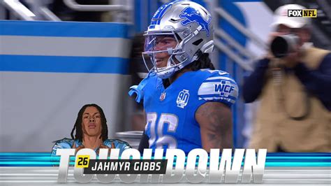 Detroit Lions running back Jahmyr Gibbs gets to the edge on 2-yard TD ...