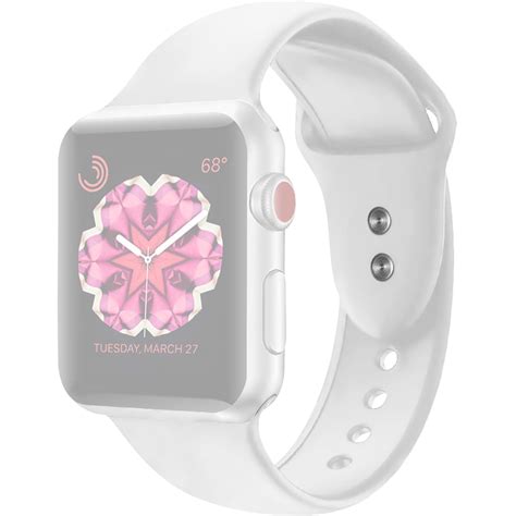 CASEPH Silicone Band for 38mm/40mm Apple Watch (White)