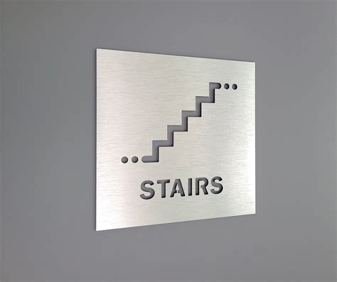 Stairs sign. Stairway sign. Stairwell exit. Warning and caution signs ...