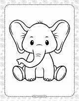 Cute Baby Elephant Coloring Page Printable – Bilarasa sketch template