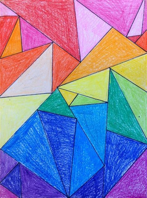 Just Tri Me | Geometry art projects, Triangle art, Math art