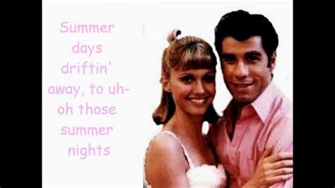 Grease - Summer Nights (Lyrics) - YouTube