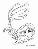 30  mermaid coloring pages Free Fantasy Printables Print Color Fun sketch template