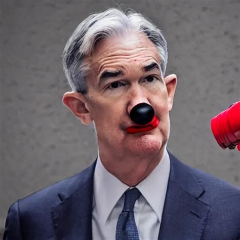 photo of Jerome Powell with whiteface clown makeup | Stable Diffusion ...