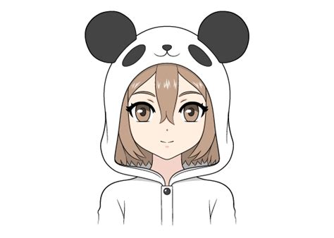 How to Draw an Anime Panda Girl Step by Step - AnimeOutline