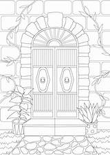 Gate Coloring Page sketch template