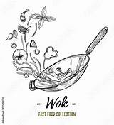 Wok Coloring Pages sketch template