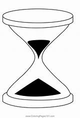 Timing Hourglass Coloring Page For Kids  Free Everyday Objects sketch template