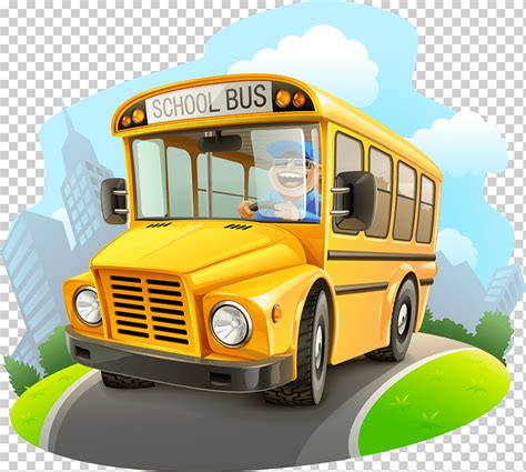 School bus, school Bus, mode Of Transport, cartoon png | Klipartz