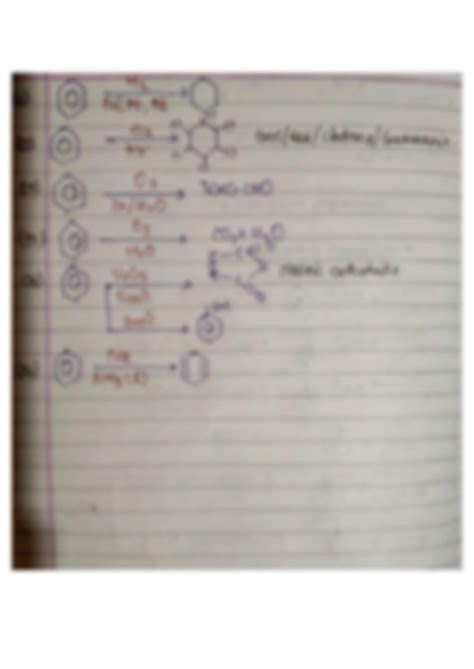 SOLUTION: All benzene reactions - Studypool